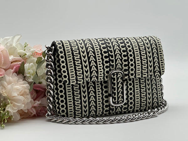 Authentic Marc Jacobs Monogram Lamb Leather Shoulder Bag