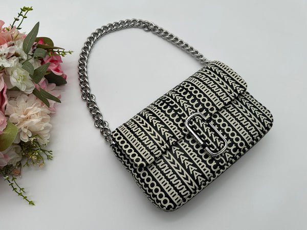 Authentic Marc Jacobs Monogram Lamb Leather Shoulder Bag