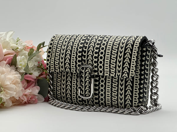 Authentic Marc Jacobs Monogram Lamb Leather Shoulder Bag