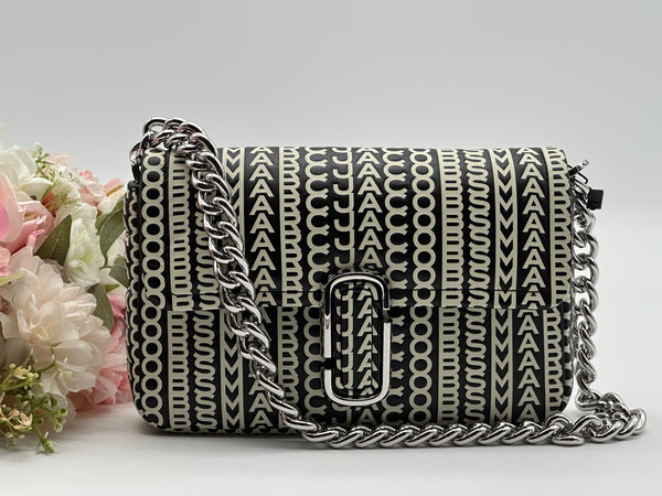 Authentic Marc Jacobs Monogram Lamb Leather Shoulder Bag