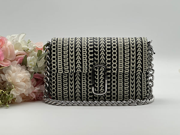 Authentic Marc Jacobs Monogram Lamb Leather Shoulder Bag