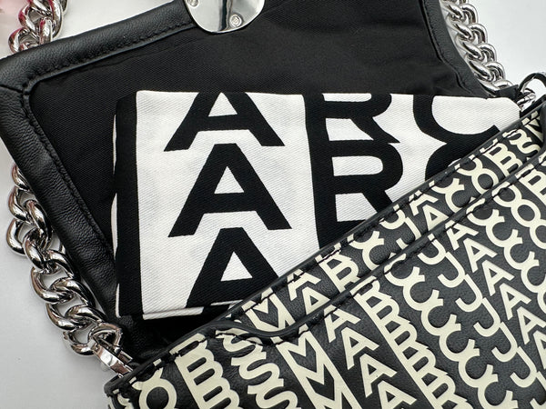 Authentic Marc Jacobs Monogram Lamb Leather Shoulder Bag