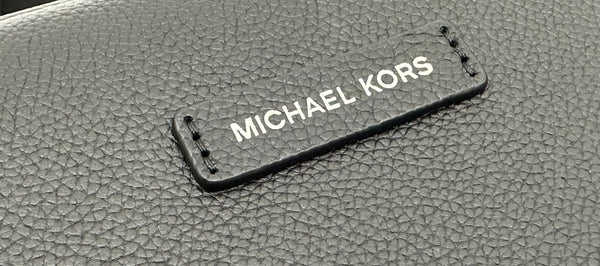 Michael Kors Men’s Front Pocket Black Leather Backpack