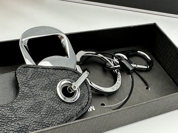 Michael Kors Black Logo Bottle Opener Key Ring