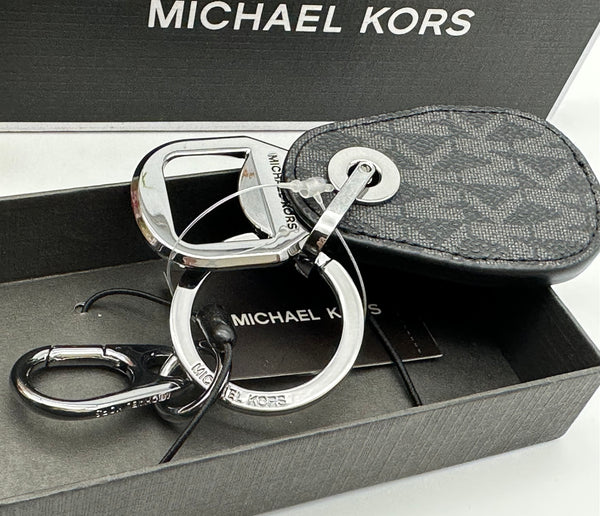 Michael Kors Black Logo Bottle Opener Key Ring