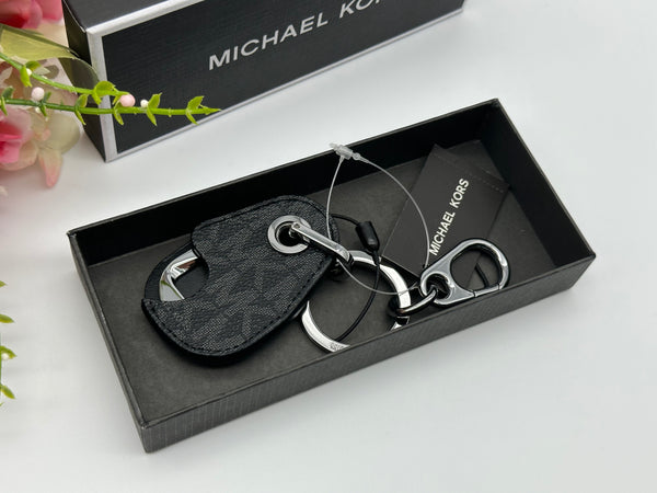 Michael Kors Black Logo Bottle Opener Key Ring