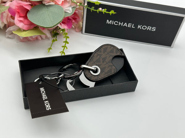 Michael Kors Brown Logo Bottle Opener Key Ring