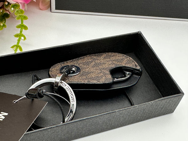 Michael Kors Brown Logo Bottle Opener Key Ring