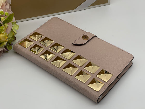 Michael Kors Medium Studded Pebbled Leather Notebook