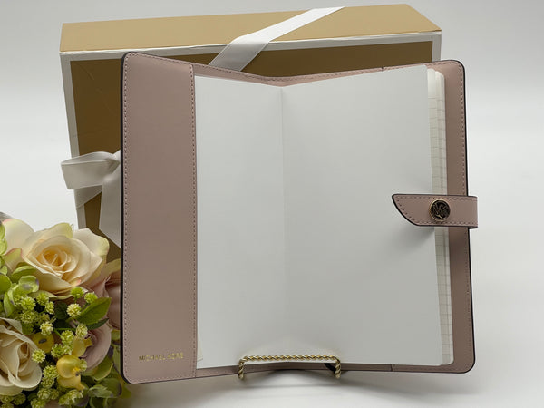 Michael Kors Medium Studded Pebbled Leather Notebook