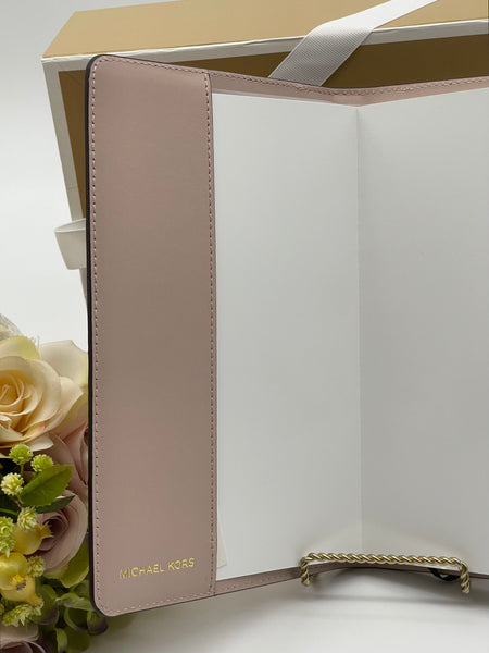 Michael Kors Medium Studded Pebbled Leather Notebook