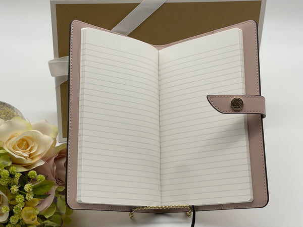 Michael Kors Medium Studded Pebbled Leather Notebook