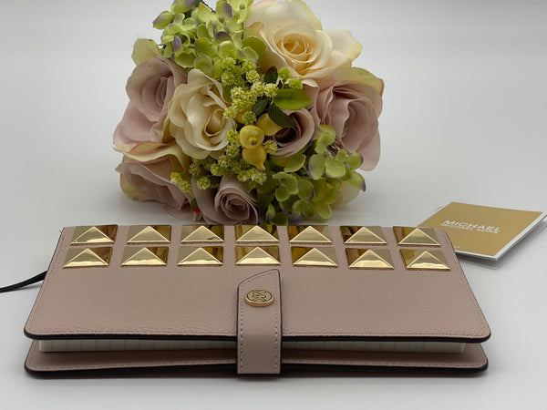 Michael Kors Medium Studded Pebbled Leather Notebook