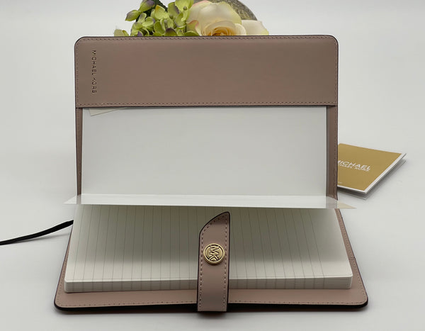 Michael Kors Medium Studded Pebbled Leather Notebook