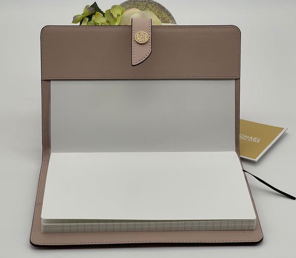 Michael Kors Medium Studded Pebbled Leather Notebook