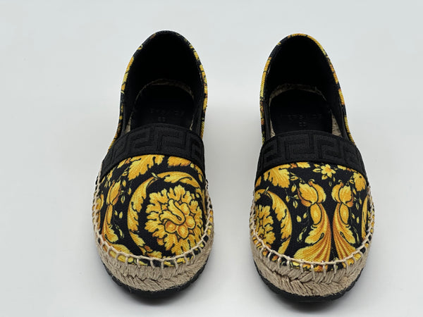 Authentic Versace Kids Barocco-Print Espadrille Shoes