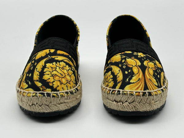 Authentic Versace Kids Barocco-Print Espadrille Shoes