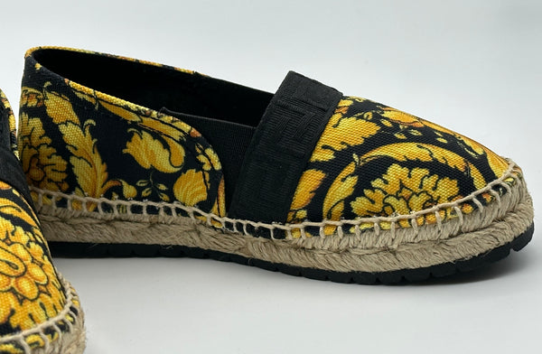 Authentic Versace Kids Barocco-Print Espadrille Shoes