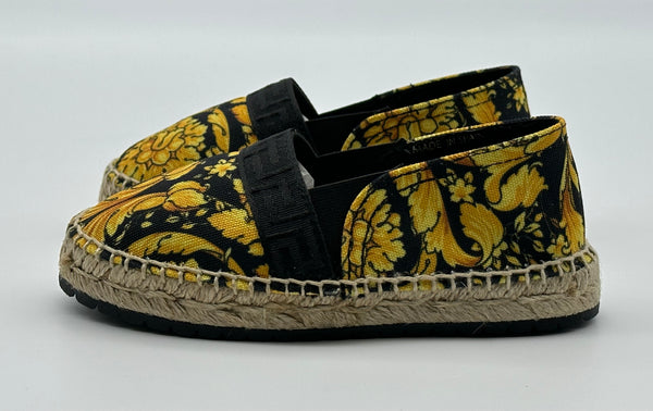 Authentic Versace Kids Barocco-Print Espadrille Shoes