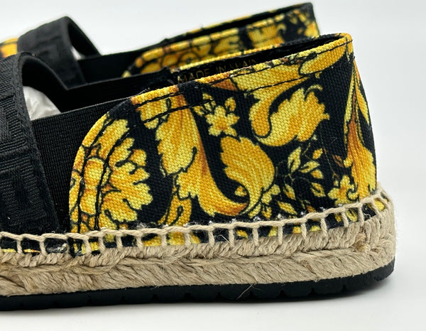 Authentic Versace Kids Barocco-Print Espadrille Shoes