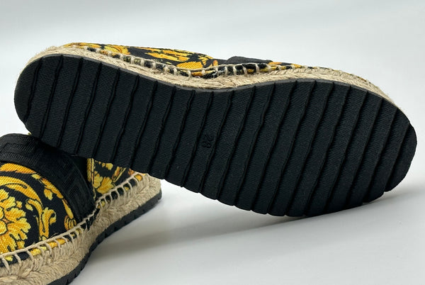 Authentic Versace Kids Barocco-Print Espadrille Shoes