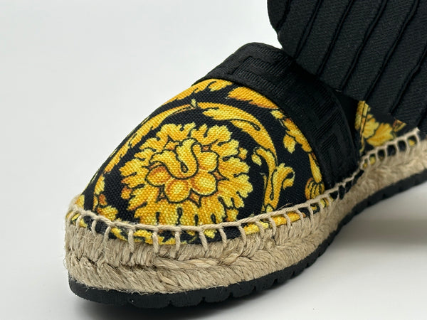 Authentic Versace Kids Barocco-Print Espadrille Shoes