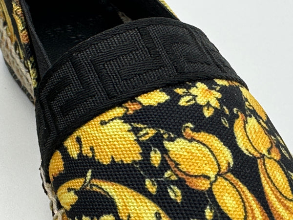 Authentic Versace Kids Barocco-Print Espadrille Shoes