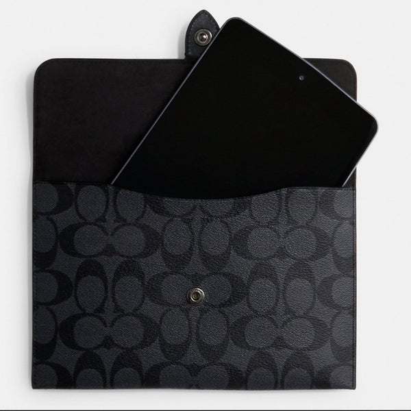 Coach Mini Tablet Sleeve In Signature Canvas