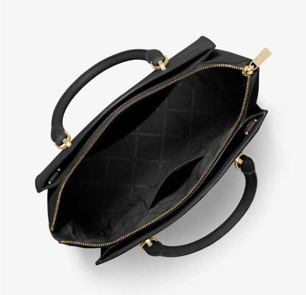 Michael Kors Large Black Leather Satchel