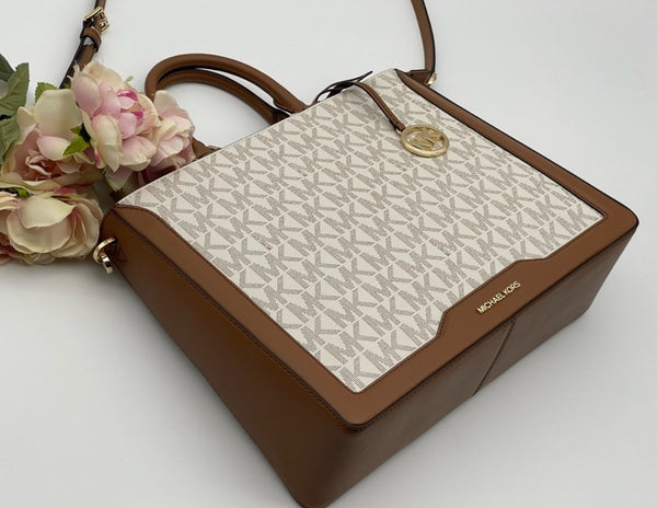 Michael Kors Vanilla Large Zip Top Tote