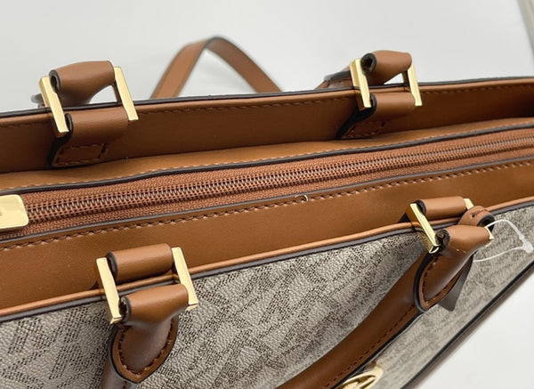 Michael Kors Vanilla Large Zip Top Tote