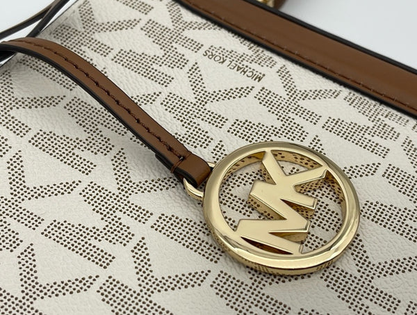 Michael Kors Vanilla Large Zip Top Tote