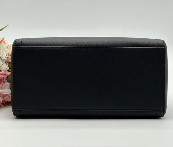 MICHAEL KORS  Black Saffiano Leather Satchel Bag