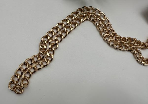 Michael Kors Gold Tone Chain Link Belt With Bar Michael Kors Logo Size L / XL