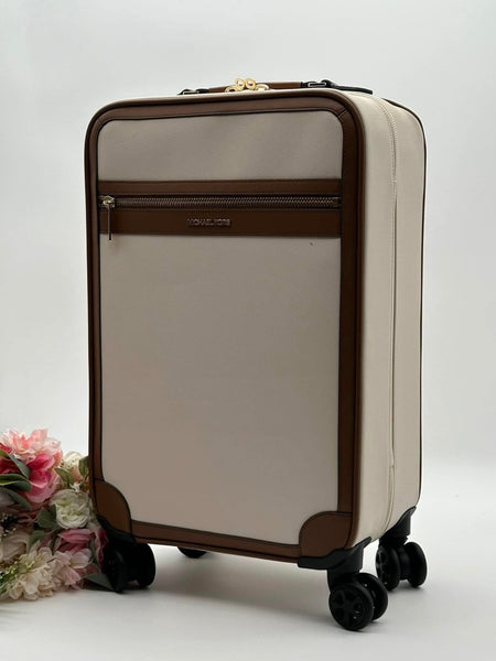 Michael Kors Small Two-Tone Faux Saffiano Leather Suitcase