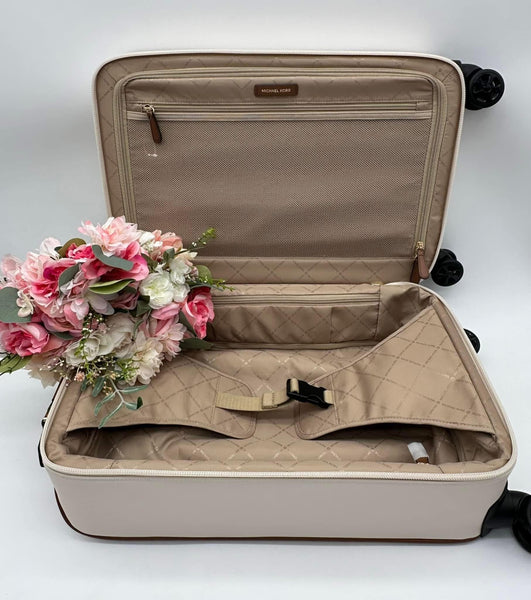 Michael Kors Small Two-Tone Faux Saffiano Leather Suitcase