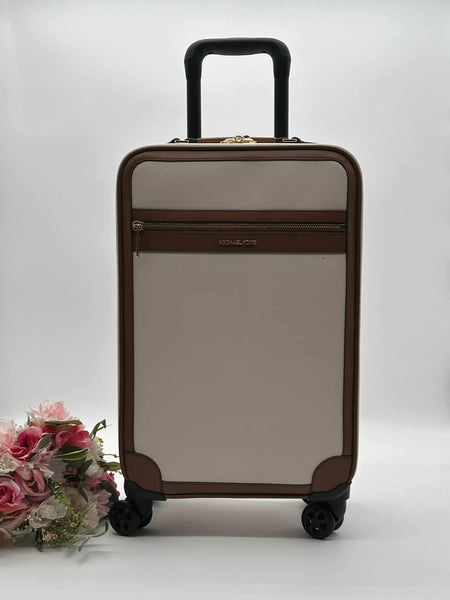 Michael Kors Small Two-Tone Faux Saffiano Leather Suitcase