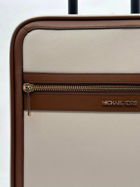 Michael Kors Small Two-Tone Faux Saffiano Leather Suitcase