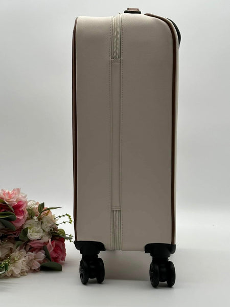 Michael Kors Small Two-Tone Faux Saffiano Leather Suitcase