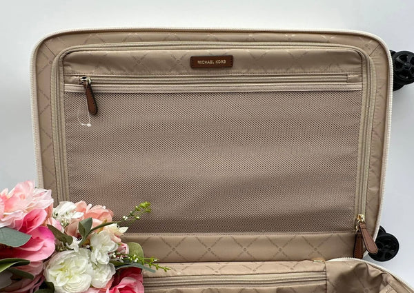 Michael Kors Small Two-Tone Faux Saffiano Leather Suitcase