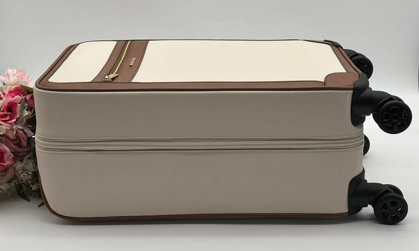 Michael Kors Small Two-Tone Faux Saffiano Leather Suitcase