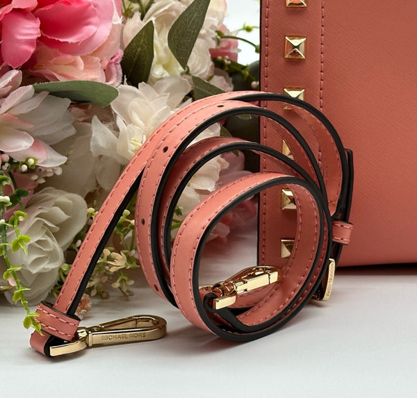 Michael Kors Medium Studded Saffiano Leather Satchel