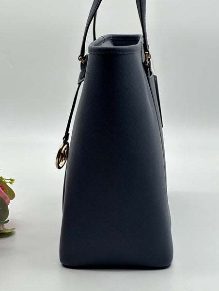 MICHAEL KORS NavyBlue Saffiano Leather Large Lap Top Multifunctional Tote