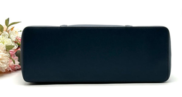 MICHAEL KORS NavyBlue Saffiano Leather Large Lap Top Multifunctional Tote