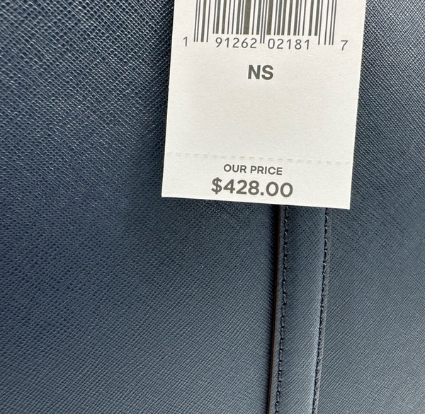 MICHAEL KORS NavyBlue Saffiano Leather Large Lap Top Multifunctional Tote