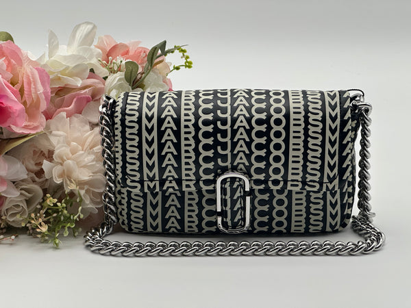 Authentic Marc Jacobs Monogram Lamb Leather Mini Crossbody Bag