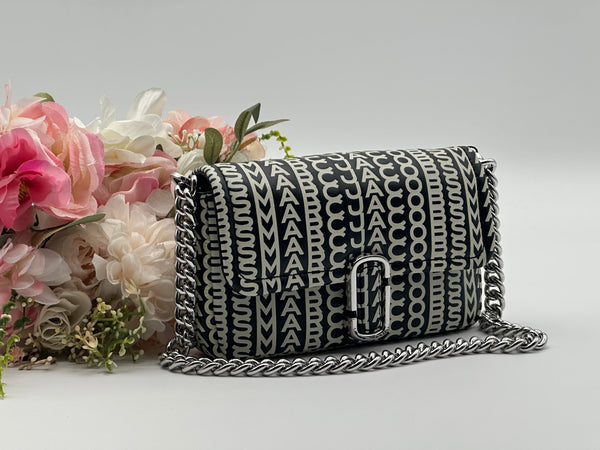 Authentic Marc Jacobs Monogram Lamb Leather Mini Crossbody Bag