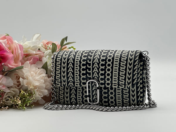 Authentic Marc Jacobs Monogram Lamb Leather Mini Crossbody Bag