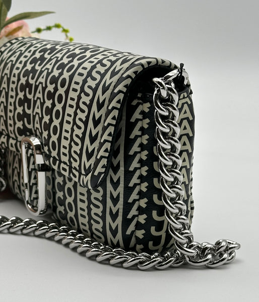 Authentic Marc Jacobs Monogram Lamb Leather Mini Crossbody Bag