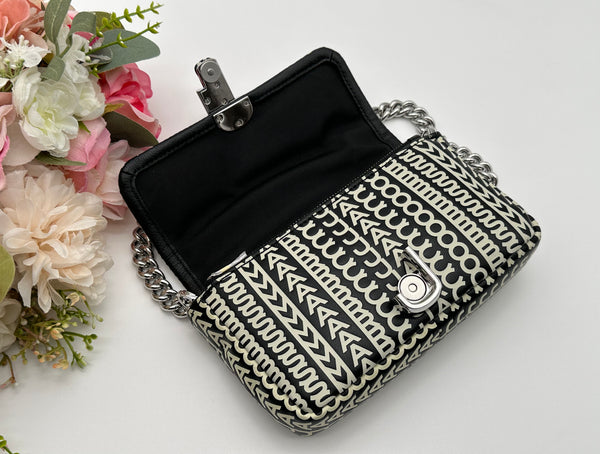 Authentic Marc Jacobs Monogram Lamb Leather Mini Crossbody Bag